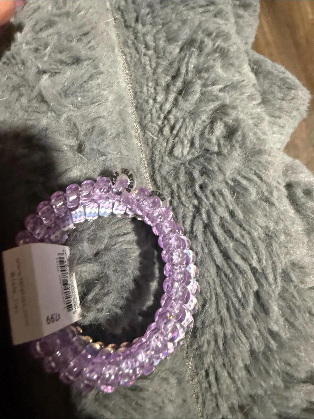 Teleties Iridescent Pink Spiral Hair Rings - 3 Pack